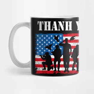Thank You! Veterans Day & Memorial Day Partiotic Military Mug